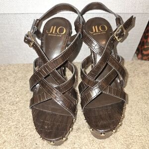 Jlo Platform sandals size 8